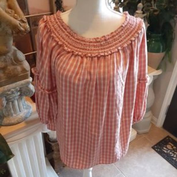 NWT MAX EDITION Peasant Blouse Rayon/Poly Blend Size Medium - Picture 3 of 8